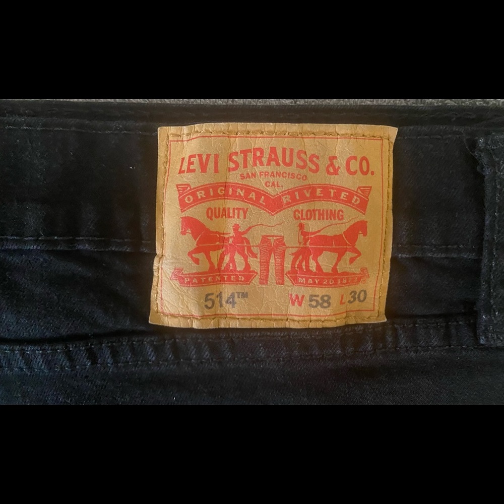 Men’s Levi’s 514 Jean. Size 58X30. Black